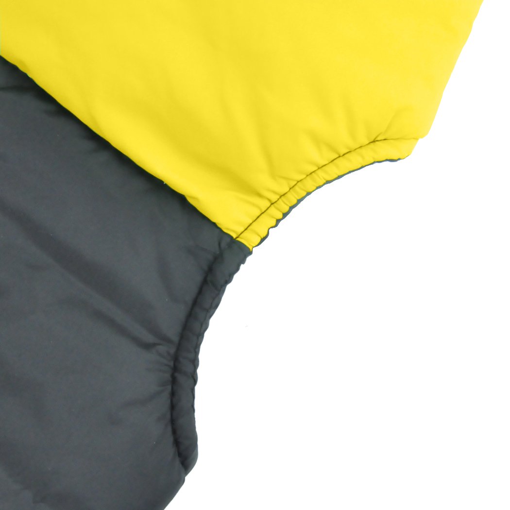 PaWz Dog Winter Jacket in bright yellow, padded and waterproof, designed for dogs to keep them warm and dry during winter walks.